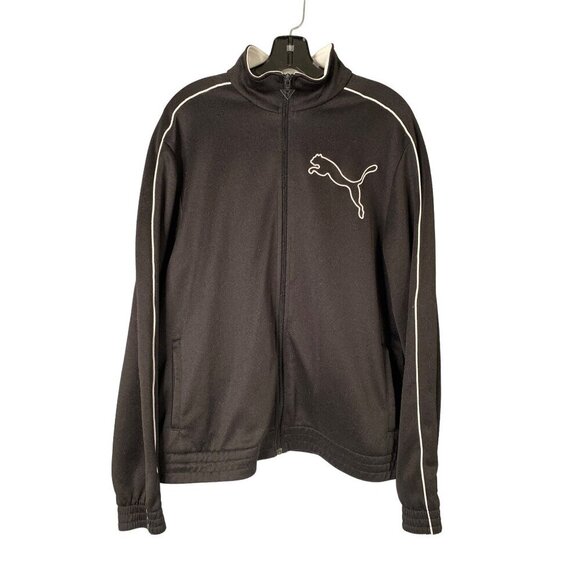 PUMA BELLAGIO MEN'S BLACK TRACK JACKET SZ L - Picture 1 of 10